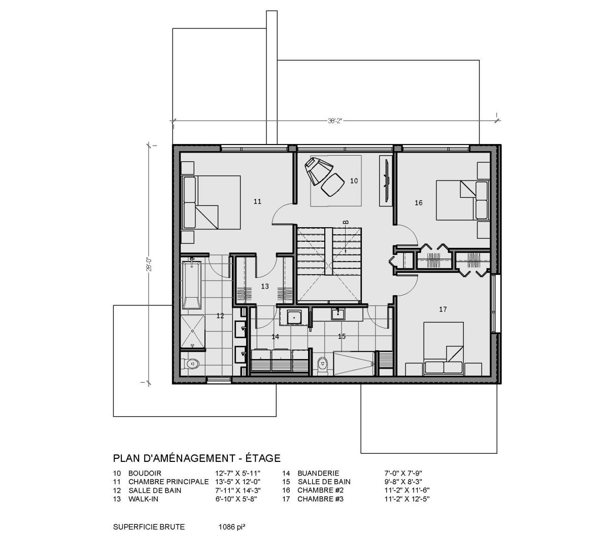 plan de maison étage arlington