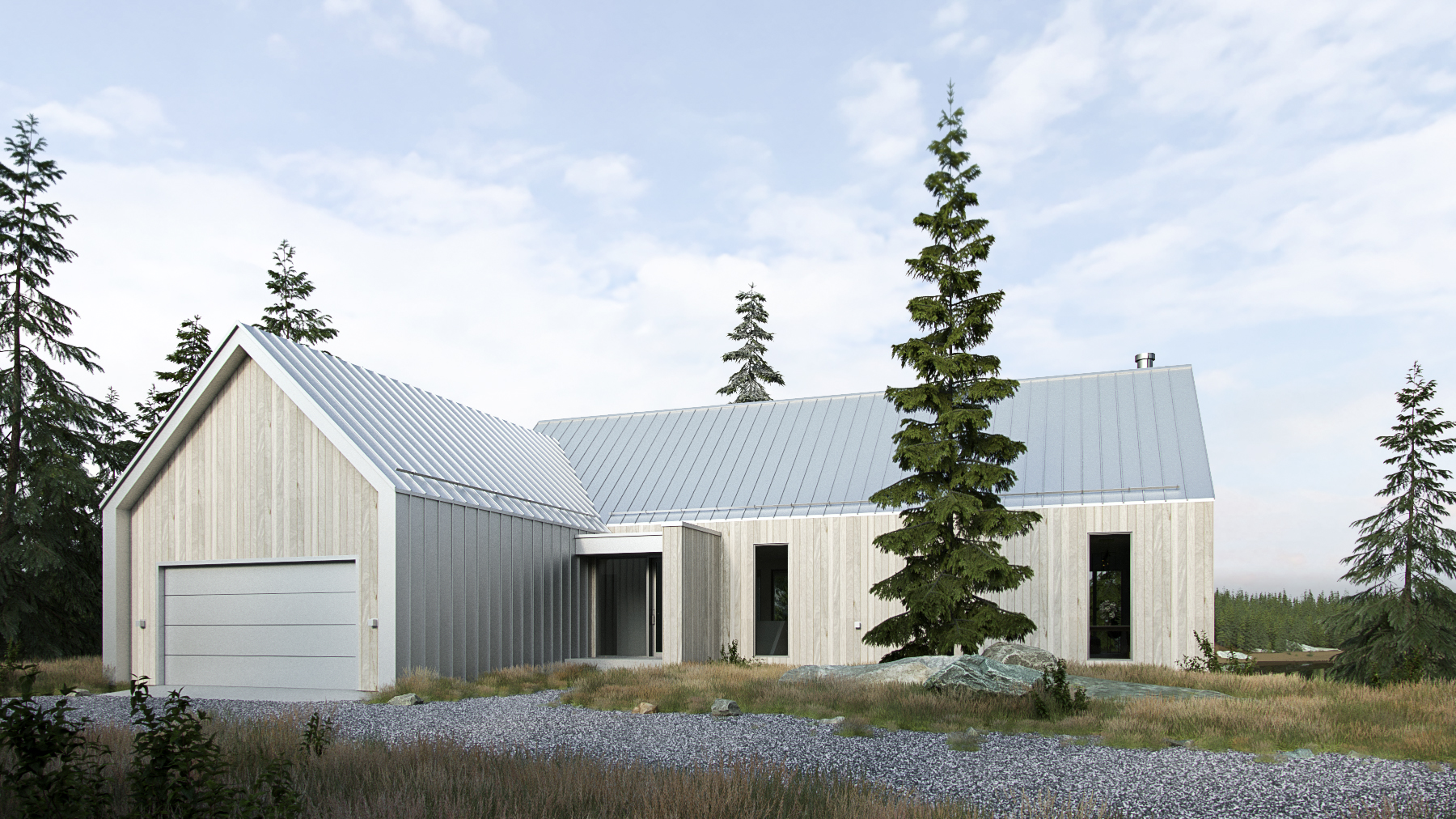 architecture plan de maison chalet scandinave