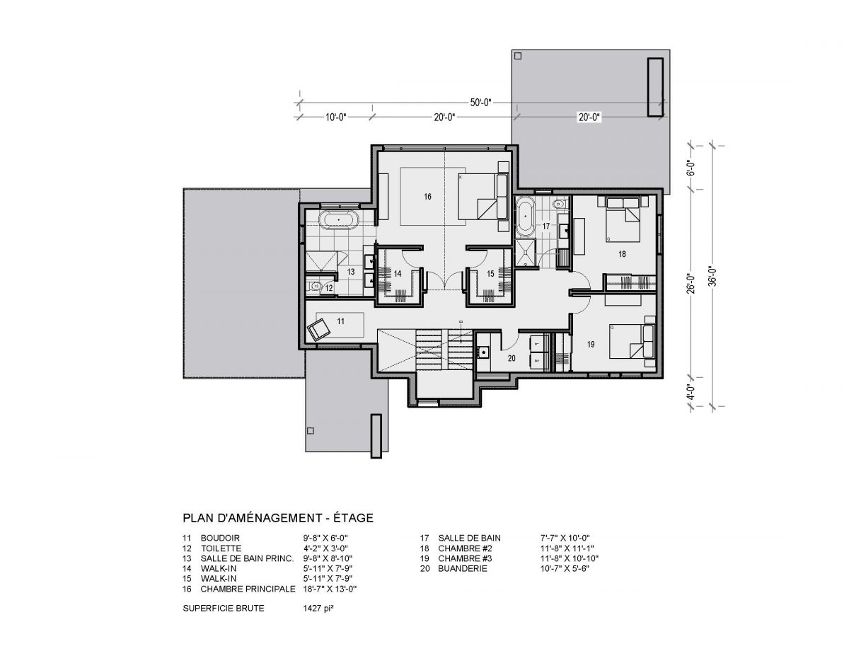 Plan de maison étage Sonoma
