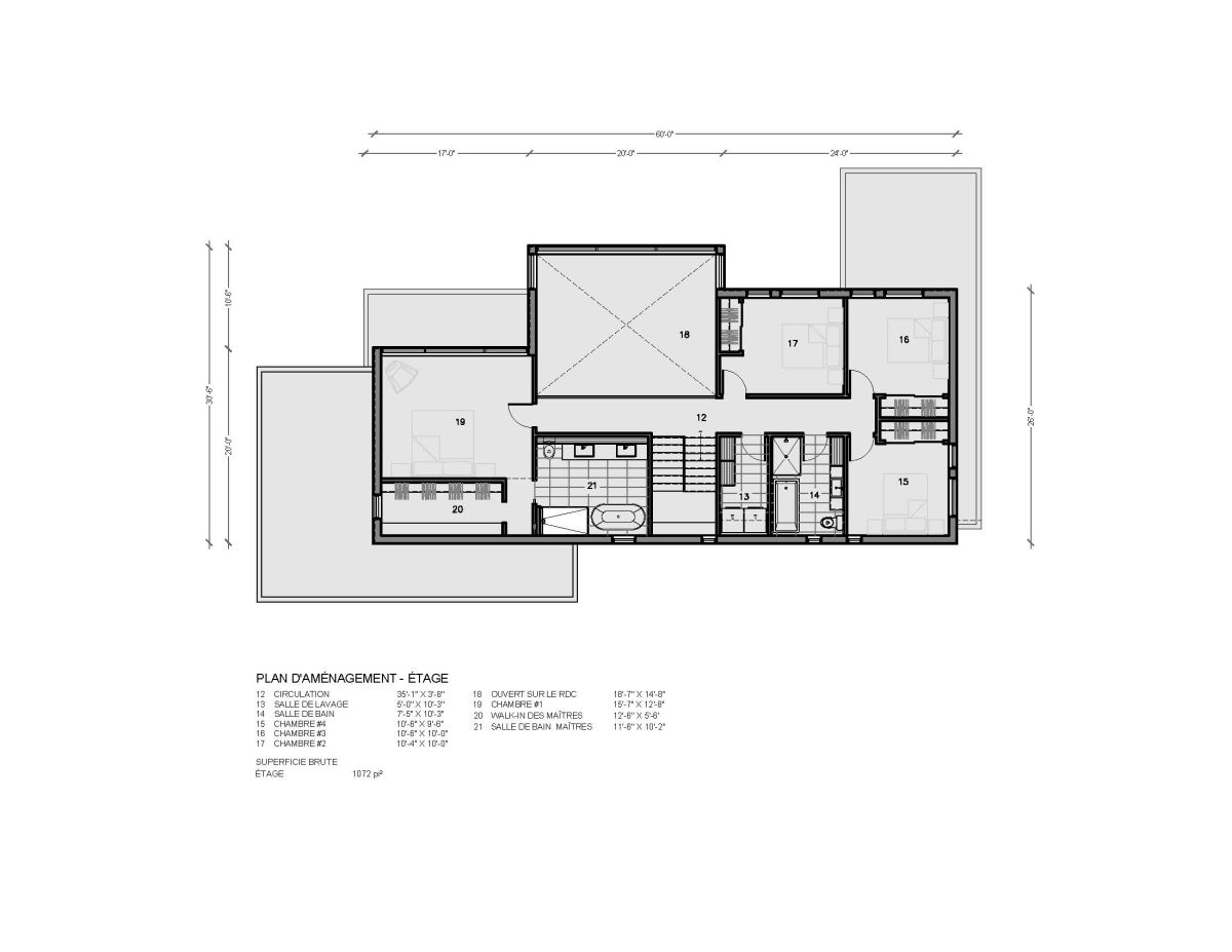 plan de maison étage Salton
