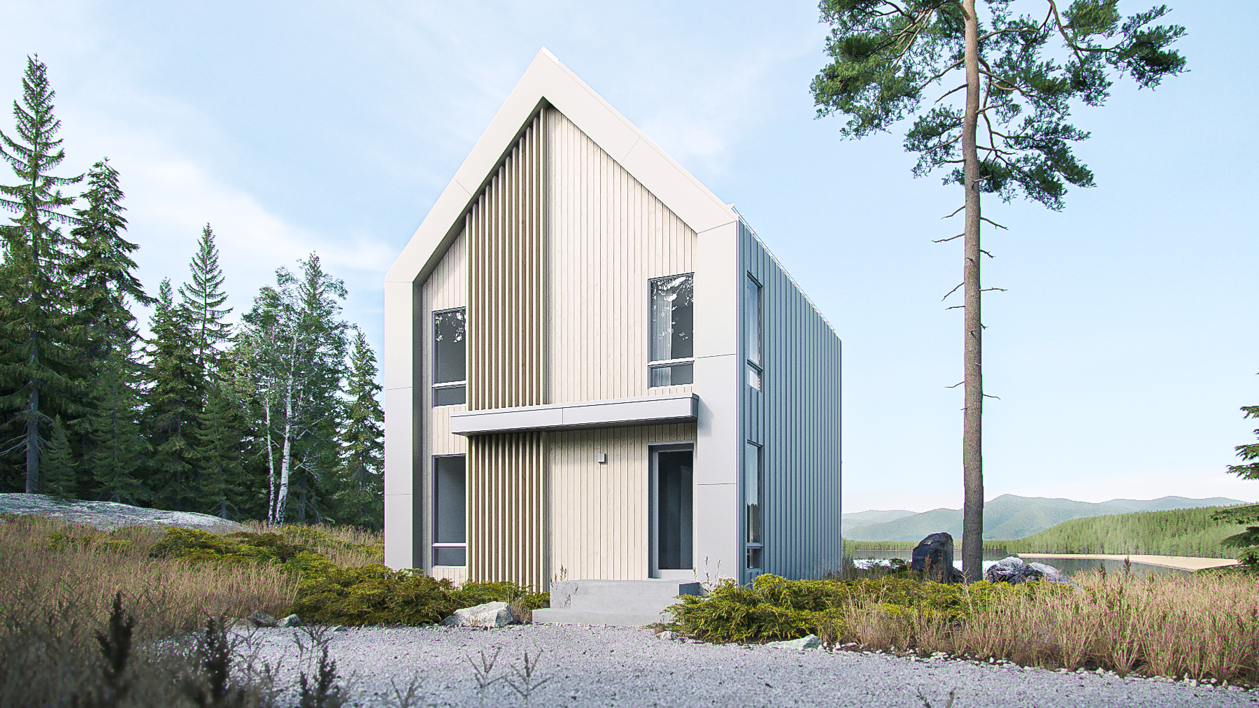 architecture plan de maison chalet scandinave floda