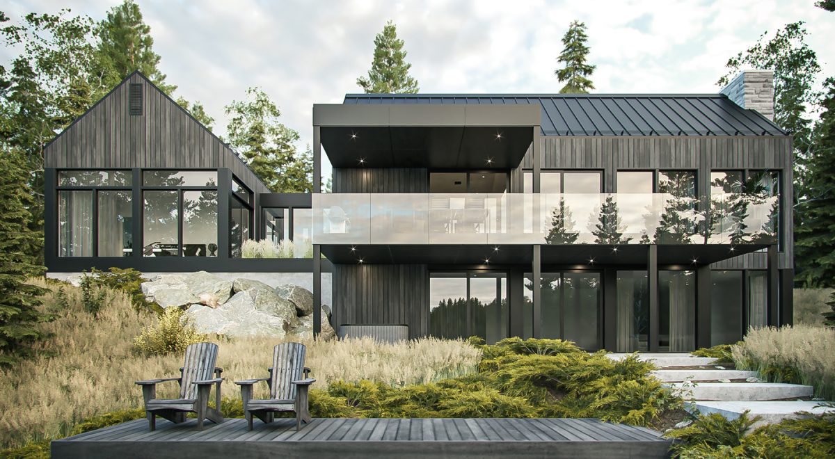 Architecture plan de maison moderne nordique