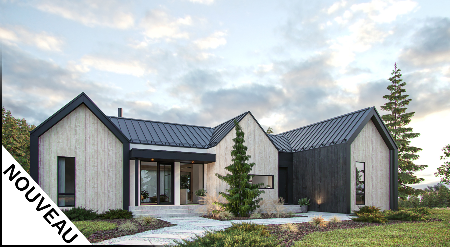 architecture plan de maison bi generation nordique scandinave rez de jardin kolmoki